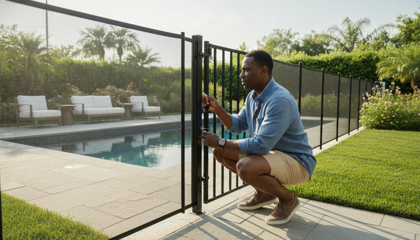 A self-latching fence around a pool is often the difference between a renewable policy and a non-renewal notice.