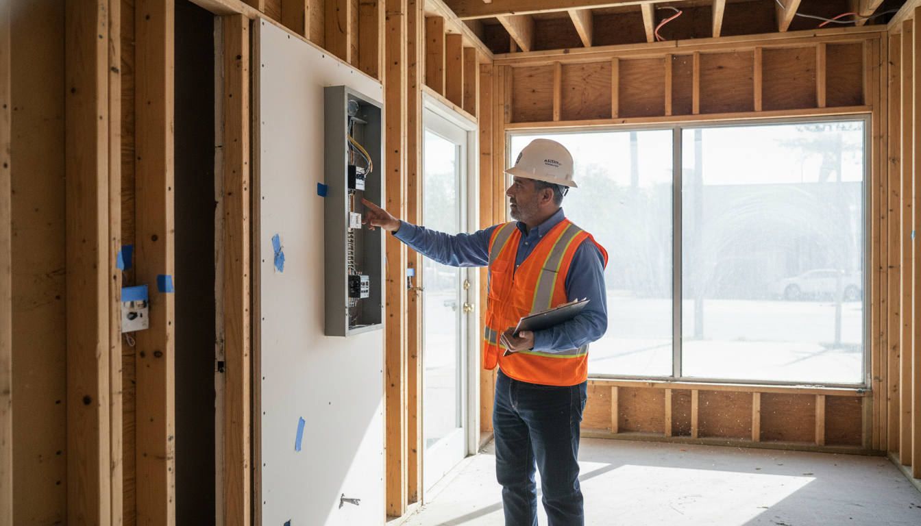 When repairs cross the 50% threshold, the inspector's code list - not the fire - decides how much of the building must change.