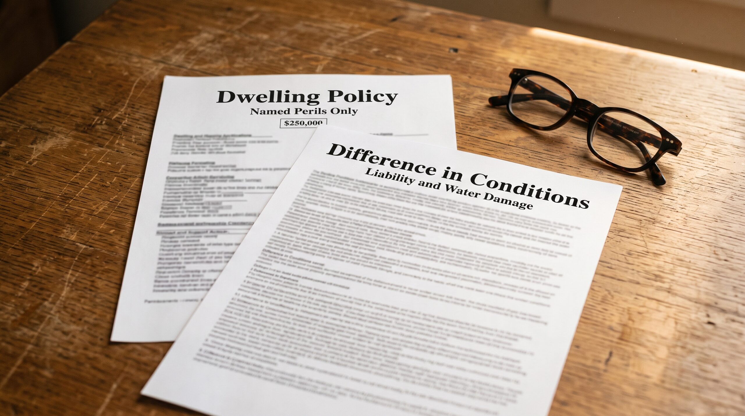 The FAIR Plan policy on the left insures the fire. The wrap policy on the right is what has to insure everything else.